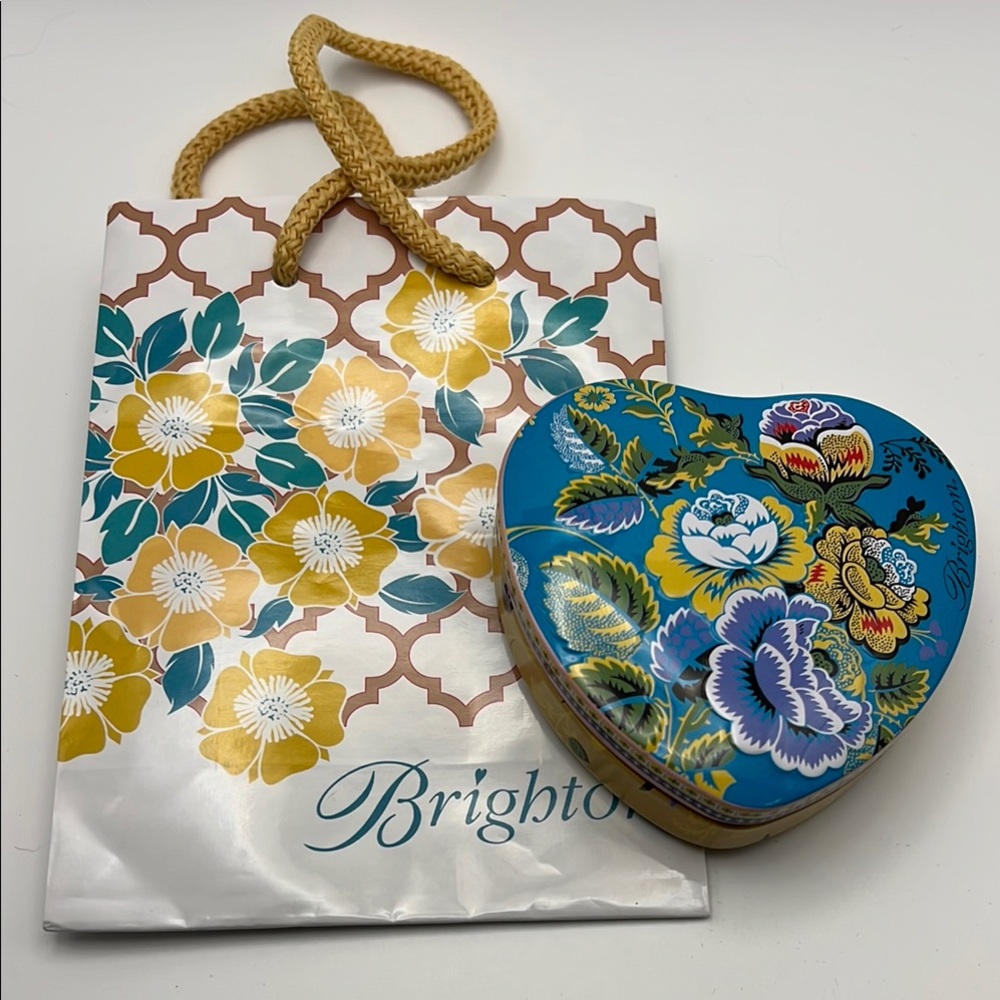 Brighton Heart Tin and Gift Bag with Floral Design